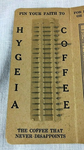 1925 Hygeia Coffee Sewing Pins Advertising Giveaway Calendar Vintage - Picture 5 of 6