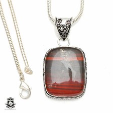 Fashionista RED Tiger Eye Pendant 4mm Snake Chain V240