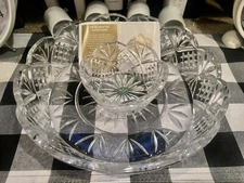 Godinger Shannon Crystal Dublin  Chip and Dip  Serving Platter 11 5/8” and 5”(1)