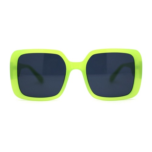 Gafas de sol para mujer minimalistas elegantes grandes redondeadas rectangulares de moda - Imagen 15 de 25
