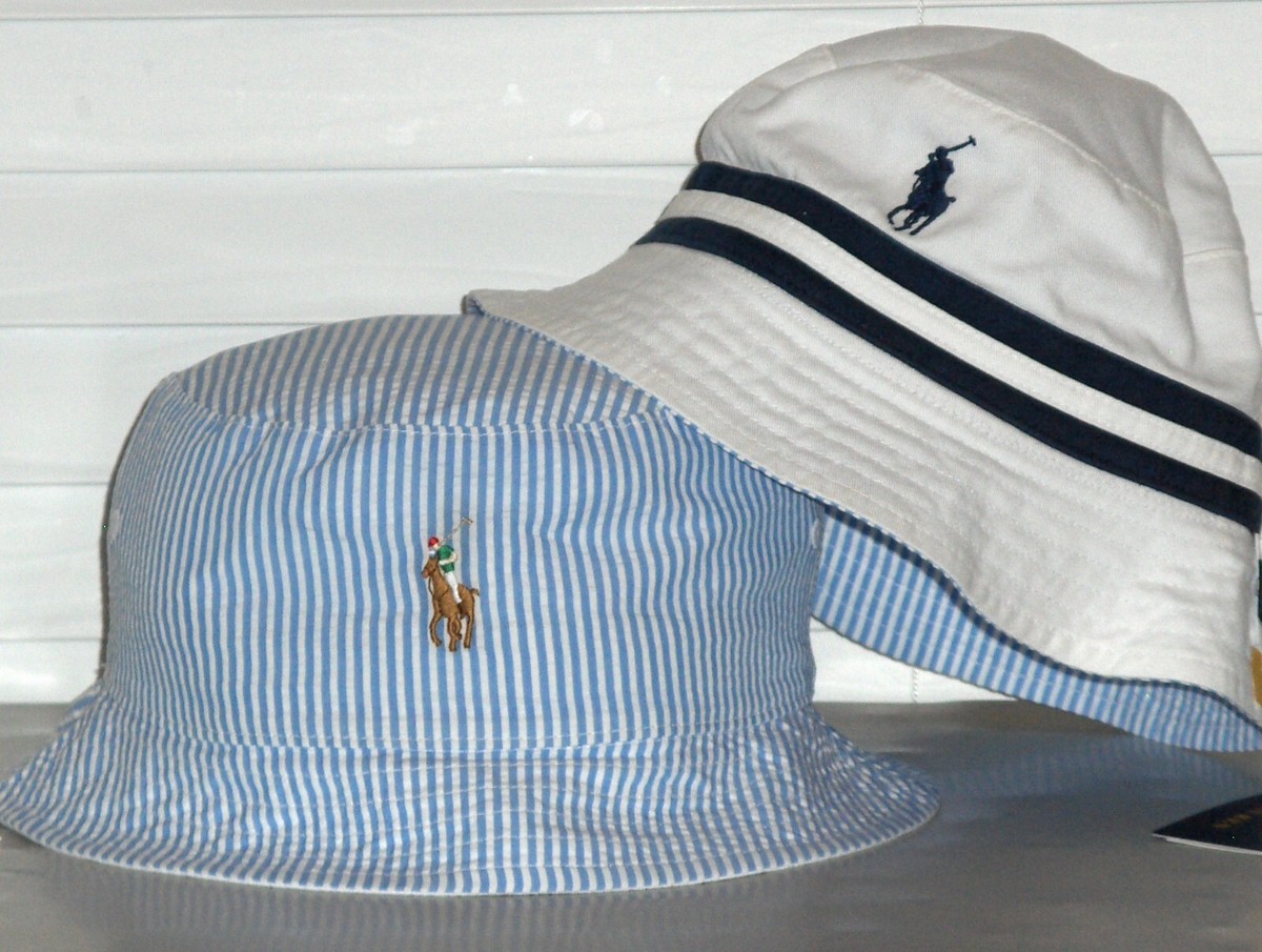 ☆POLO RALPH LAUREN☆ Cotton Blend Terry Bucket Hat White MA POLO RALPH LAUREN Reversible Cotton Twill Bucket Hat - White