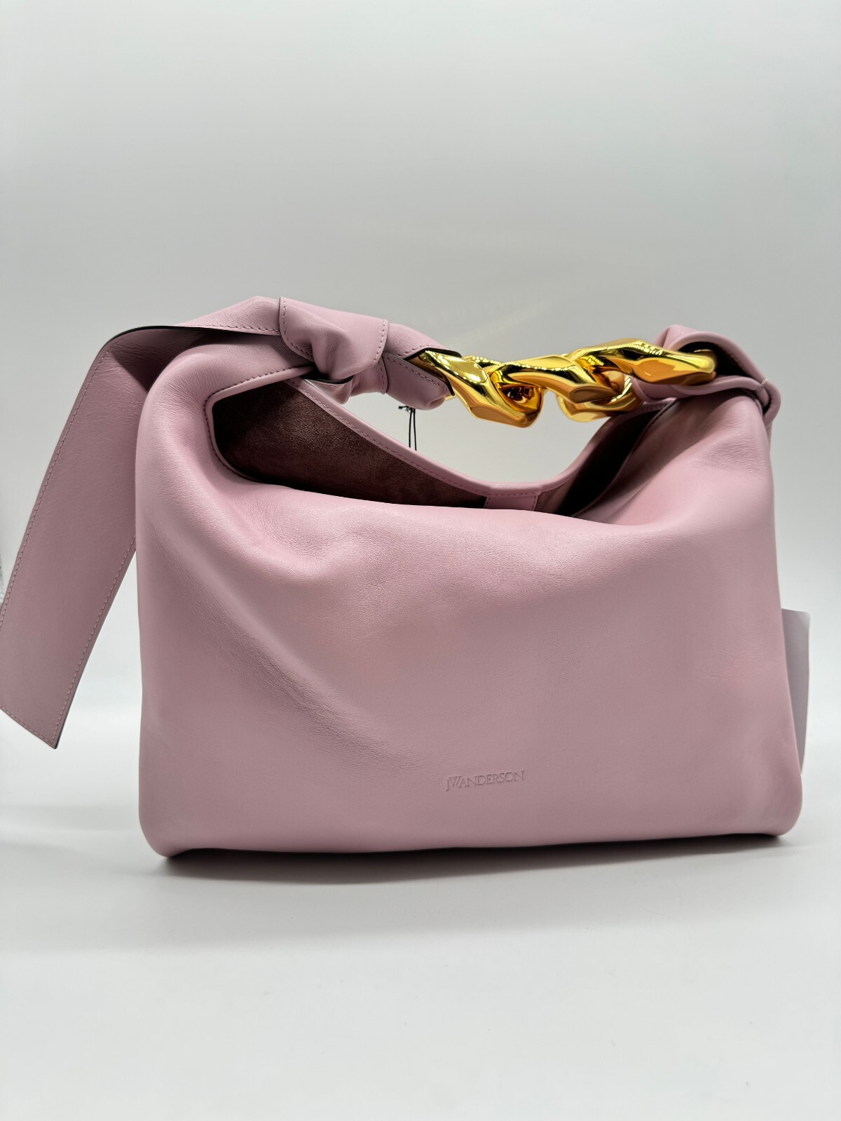 Jw Anderson Medium Leather Chain hobo bag in Pale Pink image 6