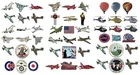 Aircraft Enamel Badge Sets RAF Spitfire Hurricane Concorde Vulcan WW2 Lancaster