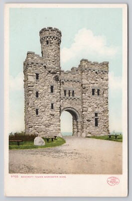 Bancroft Tower Worcester MA Massachusetts Detroit Pub. UDB c1906 Postcard