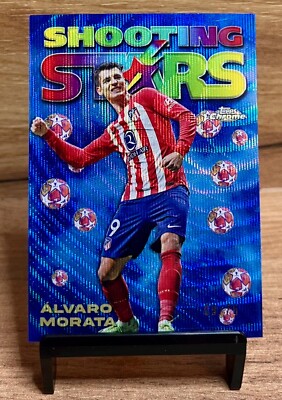 Shooting Stars Alvaro Morata Blue Wave 9/75 (Jersey Number) Topps Chrome 23-24 