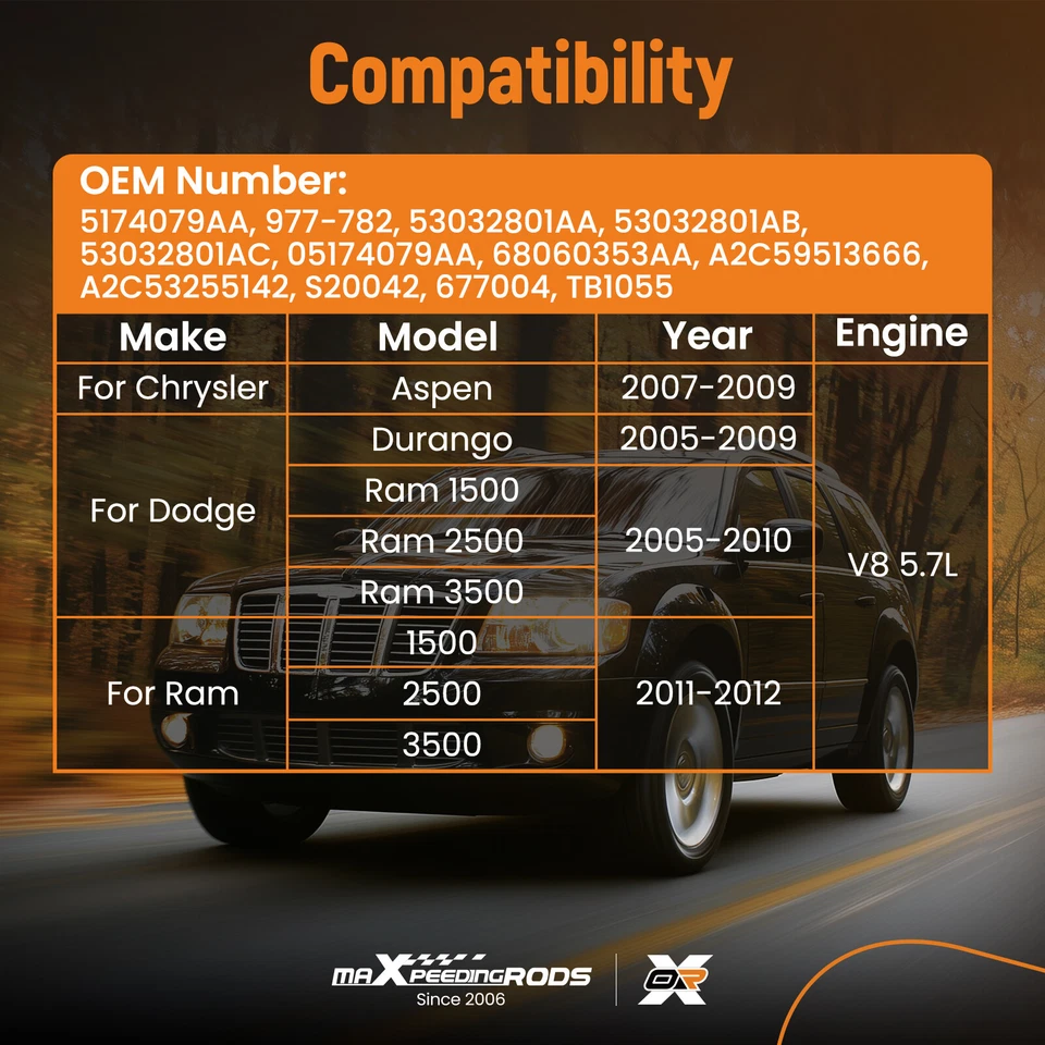 Cuerpo del acelerador para Dodge Ram 1500 Ram 2500 3500 5,7 L 2005-2012 53032801AB TB1055 Foto 2 de 4