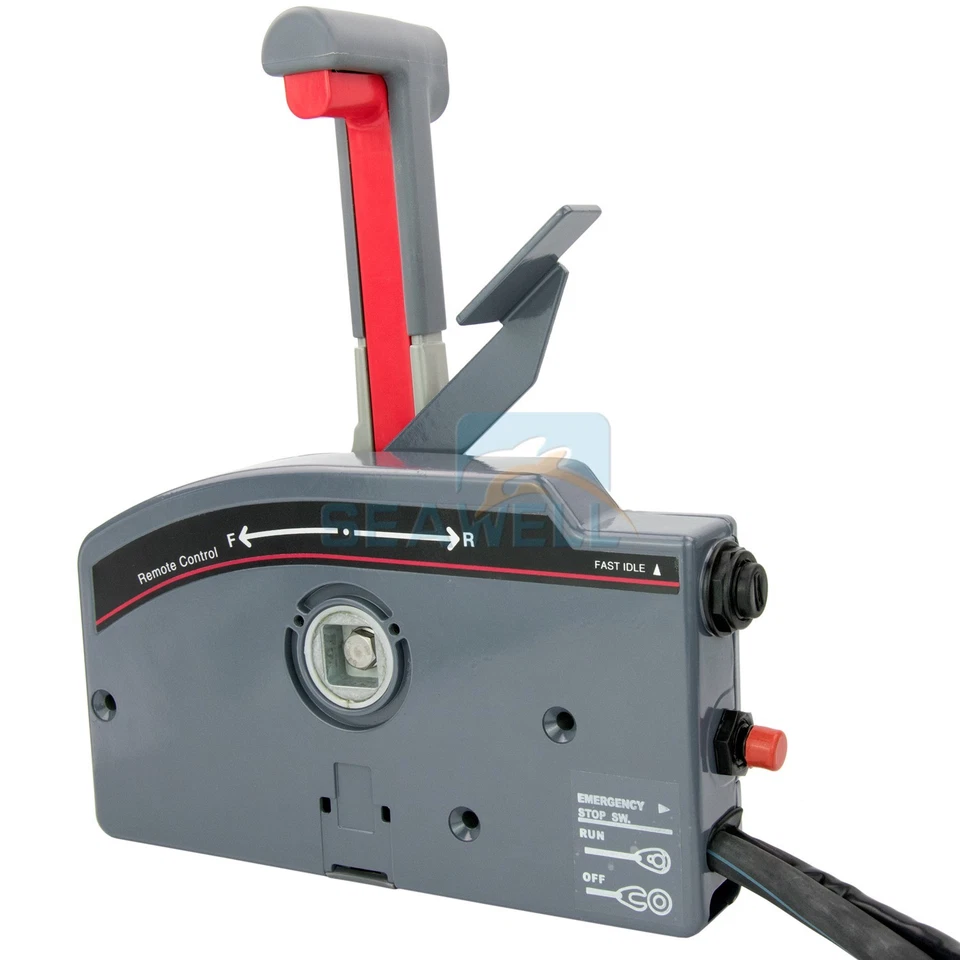 Caja de control remoto fueraborda para barco Yamaha cable de 10 pines lado izquierdo acelerador empujado Foto 3 de 4