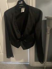 Ladies Smart Dsquared Jacket Fitted With Lace Cuffs. Size 44 Fit 8 Small 10