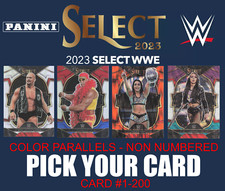 2023 Panini Select WWE Silver Red Blue Tri Color Orange Flash (Pick Your Card)