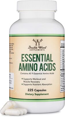 Double Wood Essential Amino Acids 225 Count Supports Muscle Growth Recovery B...