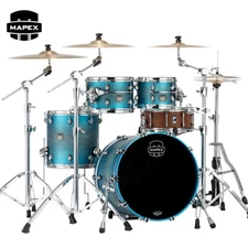 Mapex Saturn Evolution Fusion 4-Piece Birch Shell Pack Exotic Azure Burst Lacque
