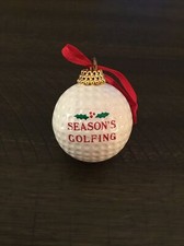 "Season's Golfing" Golf Ball Ornament