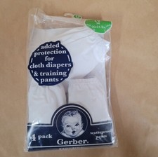 NIP Baby Gerber Waterproof Pants 12M White, lot of 3 not 4 as on the package 
