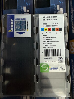 #ad GIP3.15 0.15 IC908 ISCAR 10 PCS $111.28