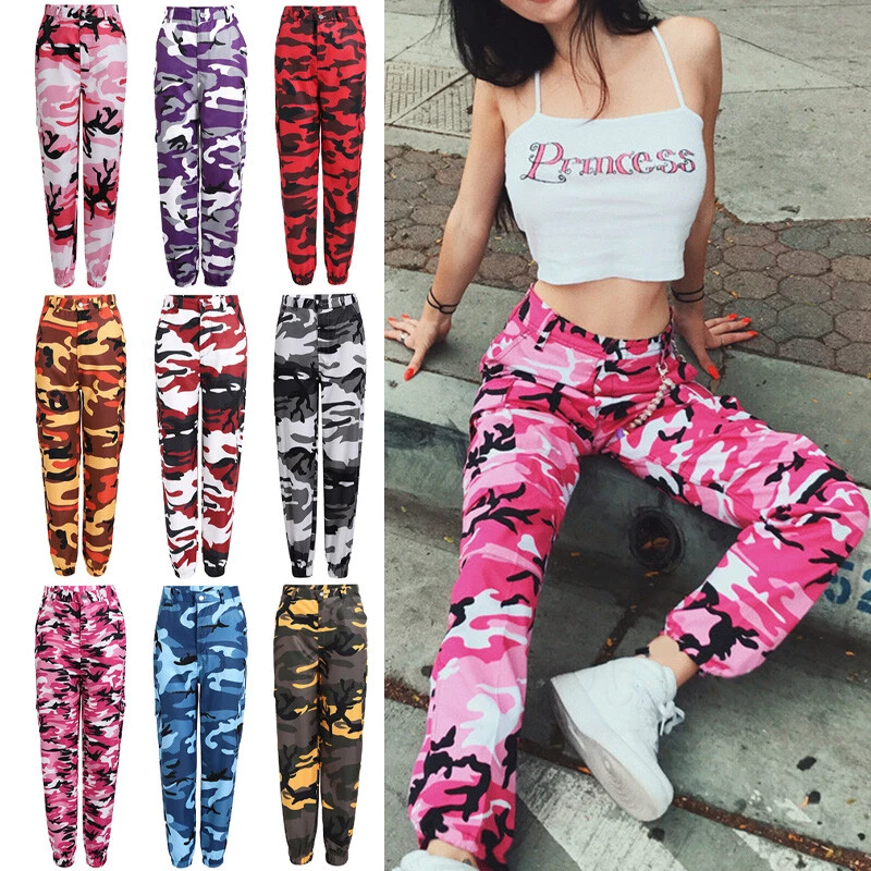 Women's camouflage cargo best sale trousers