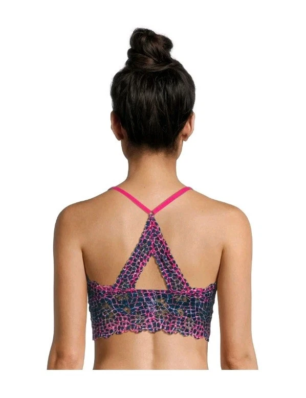Bralette No Boundaries S M L y XL Encaje Longline Estampado Reptile Rosa NUEVO Foto 3 de 4