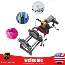 Pipe Fusion Welder 2 Clamps 63-200MM Manual PP PE HDPE Pipe Welding Machine 110V