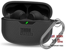 Case Cover Soft Silicone Protective with Carabiner for JBL Tune 230NC TWS Black