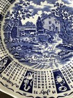 Alfred Meakin 1972 Blue Zodiac Calendar Plate God Bless Our House England — photo 2