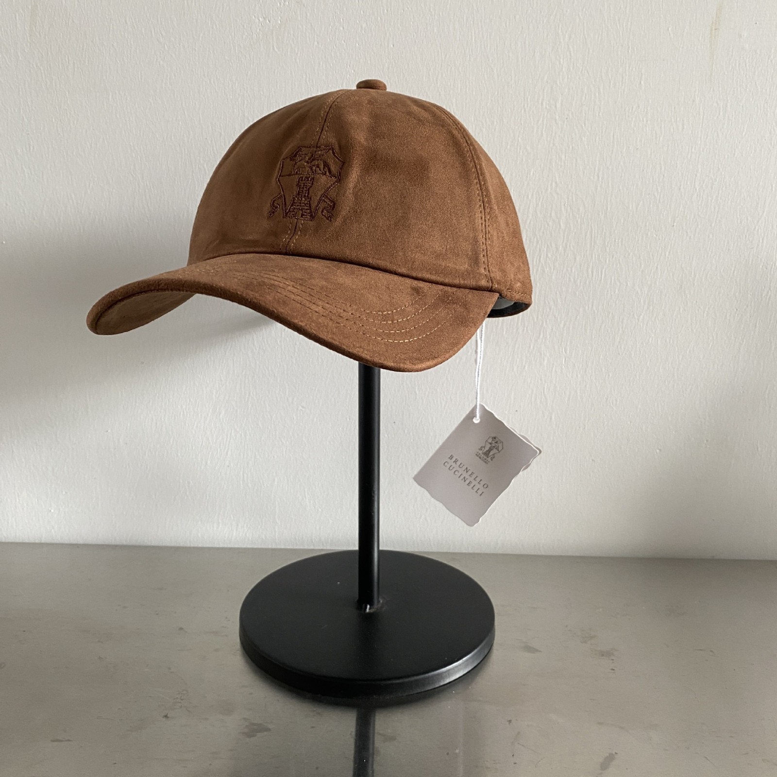 Brunello Cucinelli Men&rsquo;s Logo Baseball Cap Soft Suit Fabri