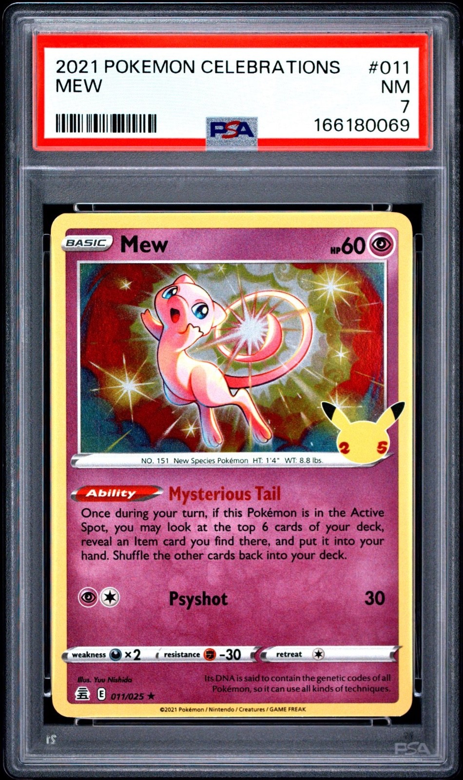 Pokemon Celebrations Mew #011 PSA 7