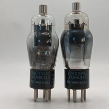 National Union Type 38 Vacuum Tubes One Pair Audio Power Amps Audio Output Stage
