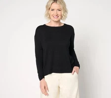 Attitudes by Renee Hi Low Hem Sweater Black S Used