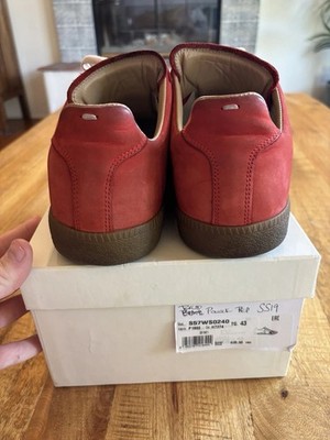 Maison Margiela GAT Sneakers Red Paint Splatter Men 10 43 Suede