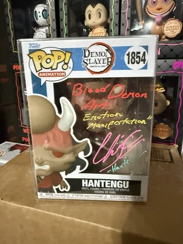 Funko Demon Slayer Hantengu Figure #1854 with Protector EVA  Autographed w quote