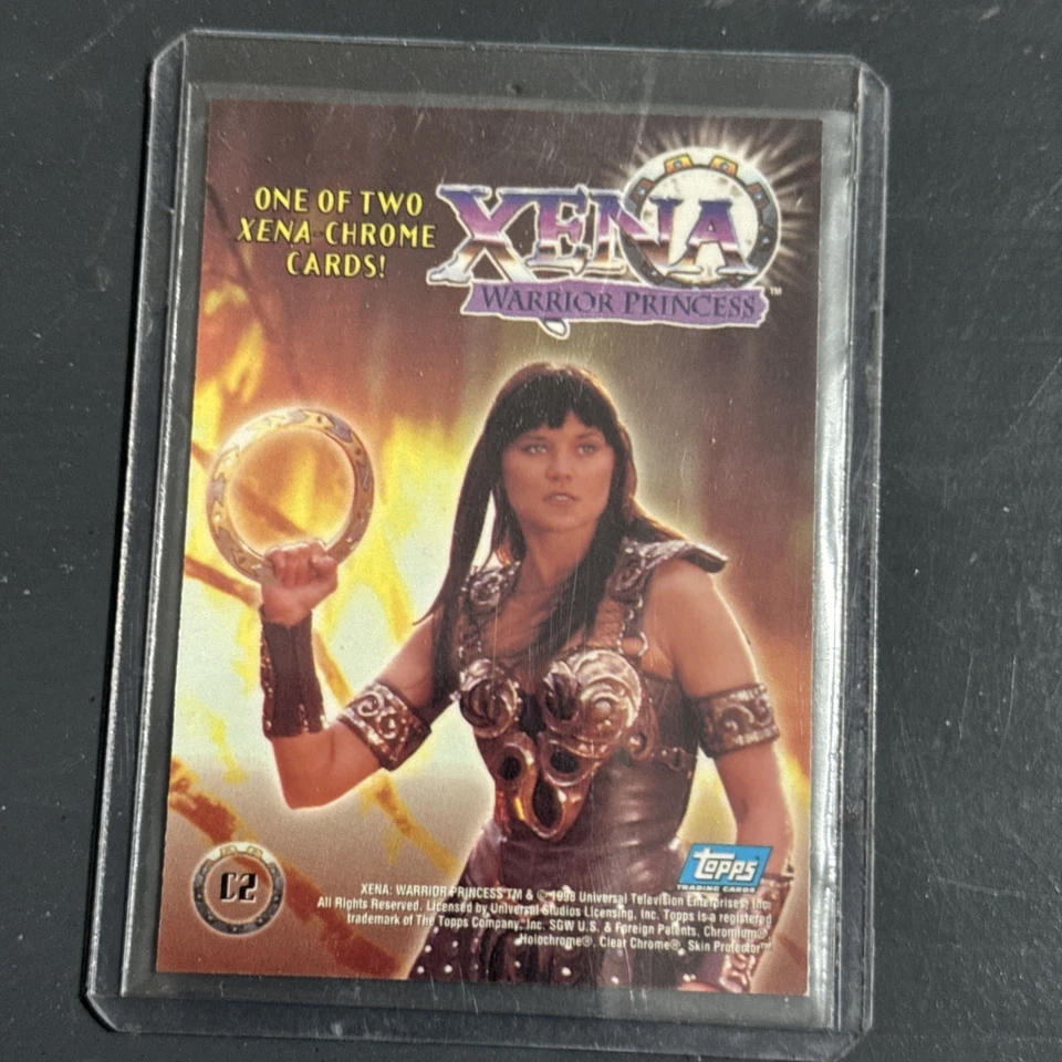 Xena Warrior Princess TV Series Chrome Trading Card C2 Topps 1998 NEW NEAR MINT - Image 2 of 3