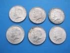 1964 Kennedy Half Dollar 90% Silver - Lot of 6