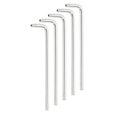 5 Pcs T20 Anti Tamper Proof Torx Hex Key Wrench with Hole 3.74'' Long Arm, Silver