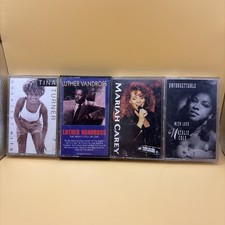 90s R&B Soul Cassette Lot Mariah Carey Tina Turner Luther Vandross Natalie Cole
