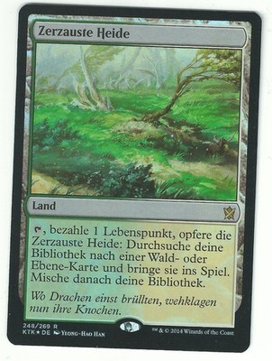 FOIL Tousled Heath / Windswept Heath - KHANS TARKIR - German (Near-Mint+)