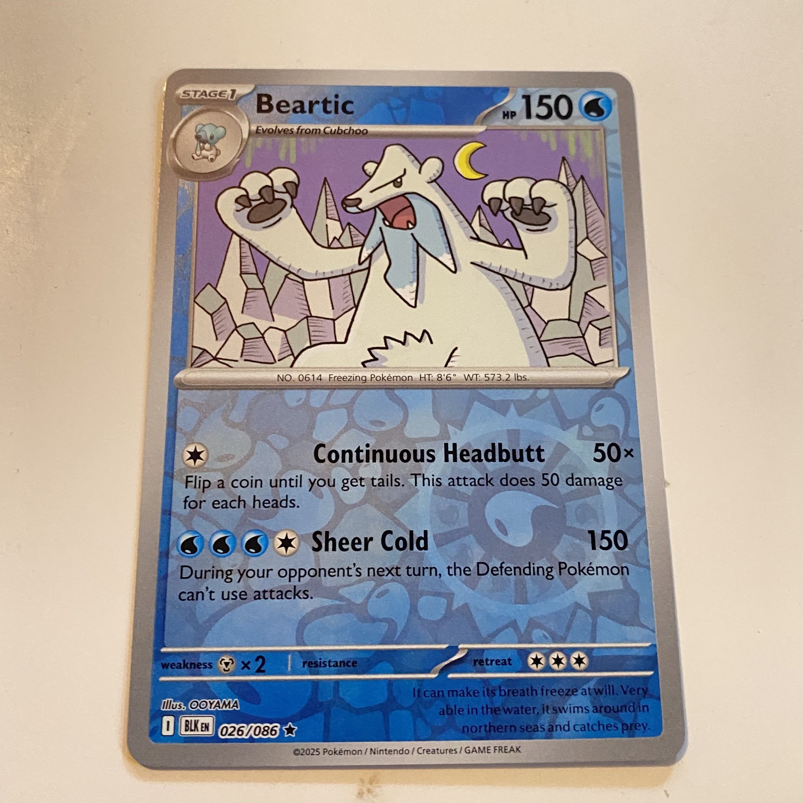 Beartic - 026/086 - Sv: Black Bolt - Reverse Holographic - Pokémon TCG