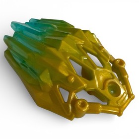 LEGO Bionicle Crystal Armor Piece Pearl Gold Marbled Trans Light Blue 24166pb02
