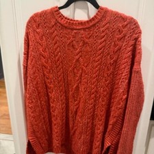 Cabi orange Fall sweater