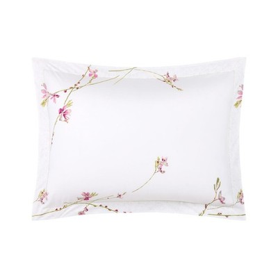 GAURA PILLOW SHAM BY YVES DELORME FRANCE, ORGANIC COTTON PERCALE IN 500 T/C