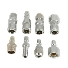 8PCS BSP 1/2" Pneumatic Air Compressor Hose Quick Coupler Plug Socket Connector