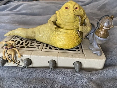 1983 Star Wars JABBA the HUTT Throne Playset complete w Salacious Crumb ROTJ