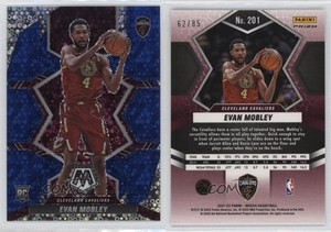 2021 Panini Mosaic Rookies Fast Break Blue Prizm /85 Evan Mobley #201 Rookie RC