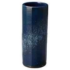 Marui Shigaraki Vase 31cm Tall Indigo Faceted Japan