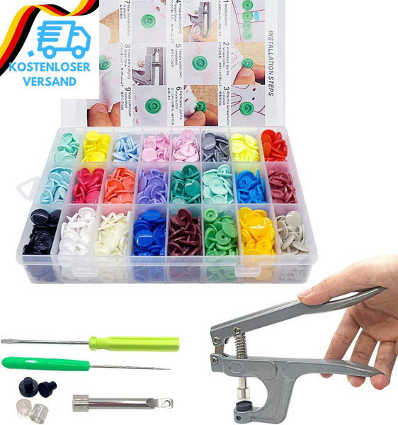 T5 DruckknöPfe 24 Farben + Snaps Zange(T3, T5, T8) FüR Alle Arten Diy Kleidung B-image
