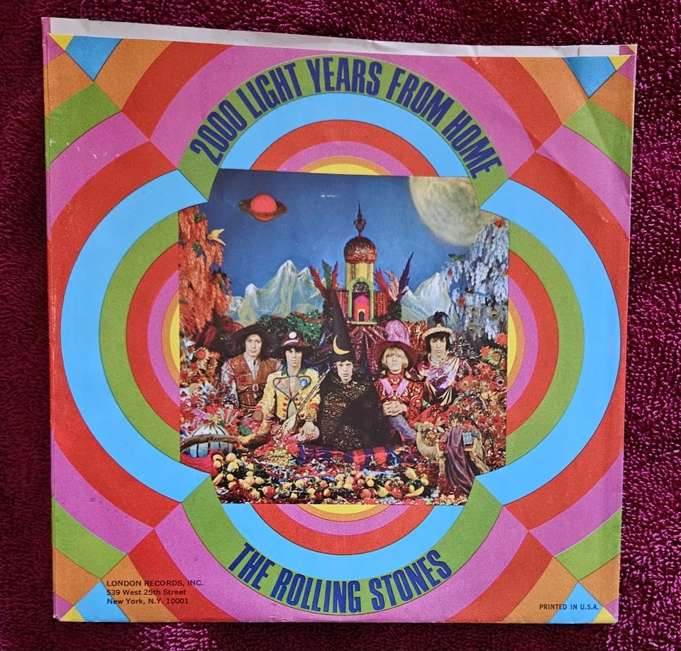 RARE!!! ROLLING STONES NEAR MINT- SLEEVE & VINYL 1968 "She's A Rainbow" WOW!!! - Image 2 of 4