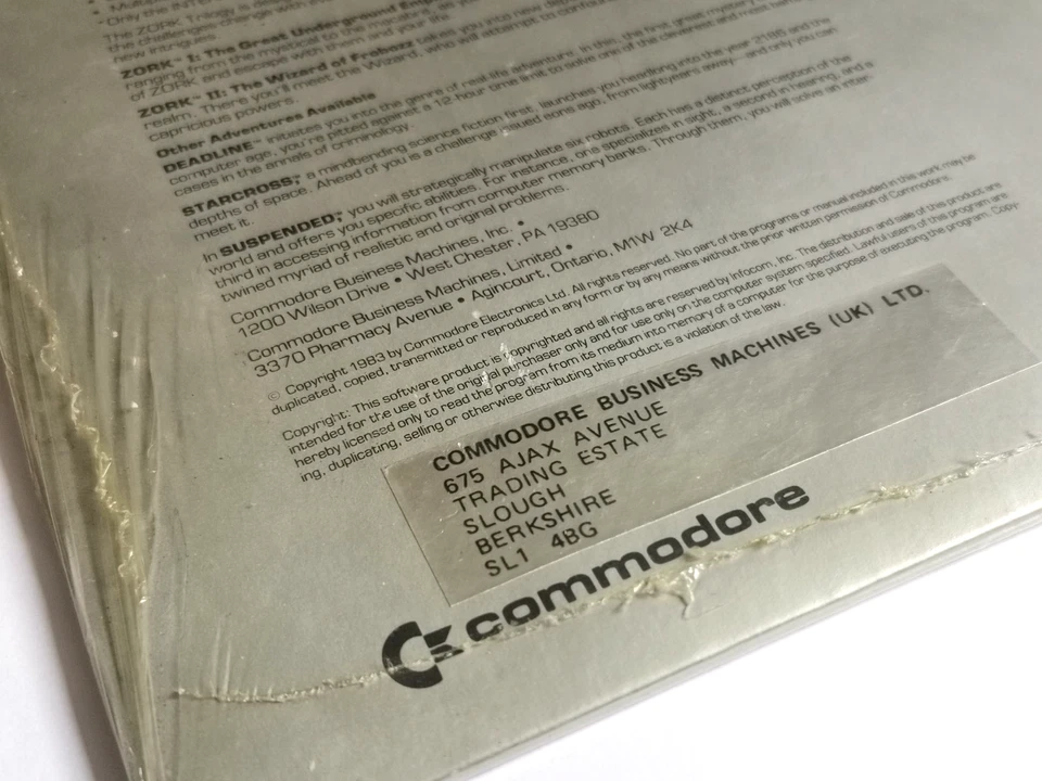 Commodore 64 SEALED Zork III (3) Disk game by Infocom / Commodore - Image 3 of 4