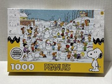 Peanuts Snow Day Puzzle Snowmen by Rose Art, 1000 Pièces #8689ZZA Aprox 26"x19"