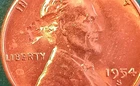 1954-S Lincoln Wheat Error OBS Head, Date(5) BRILLIANT UNCIRCULATED See Pics