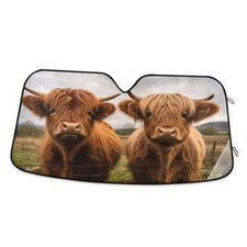 Funny Creativity Front Windshield Sun Shade, Foldable Accordion Auto Sunshade