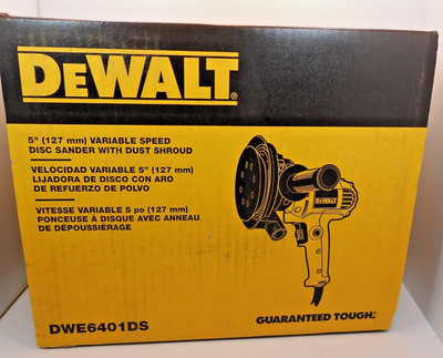 Dewalt DWE6401DS 5'' Variable Speed Disc Sander w/Dust Shroud *New In Box*