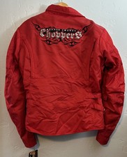 Vintage orange County Choppers New Biker Red Padded Motorcycle Jacket Womens